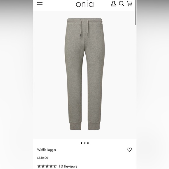 Onia damn-comfy Waffle Joggers in Heather Grey - Picture 1 of 2